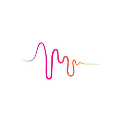 soundwave illustration logo icon vector template.