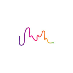 soundwave illustration logo icon vector template.