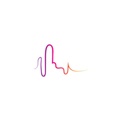 soundwave illustration logo icon vector template.