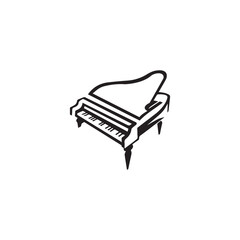 piano icon vector ilustration template