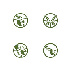 Olive logo template vector icon illustration design
