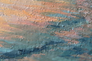 Fragment of oil painting close up. Abstract textured background