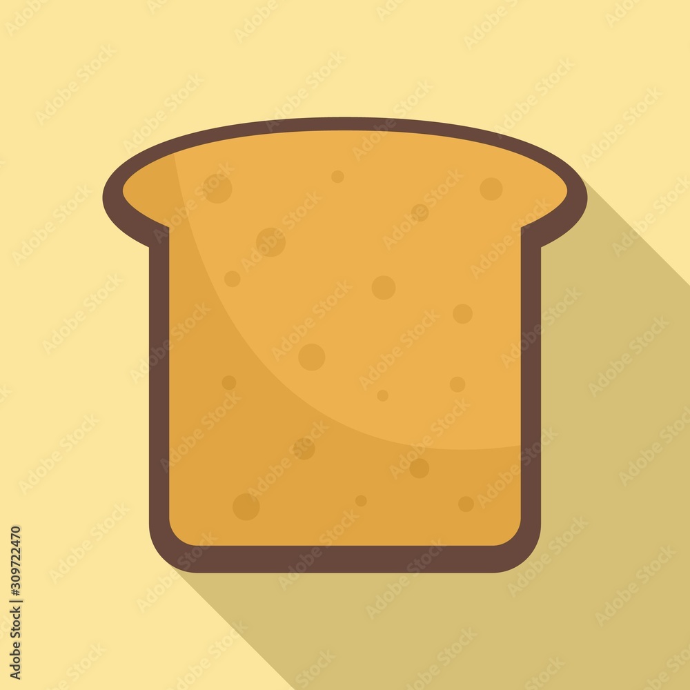 Poster toast icon. flat illustration of toast vector icon for web design