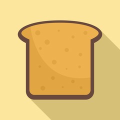 Toast icon. Flat illustration of toast vector icon for web design