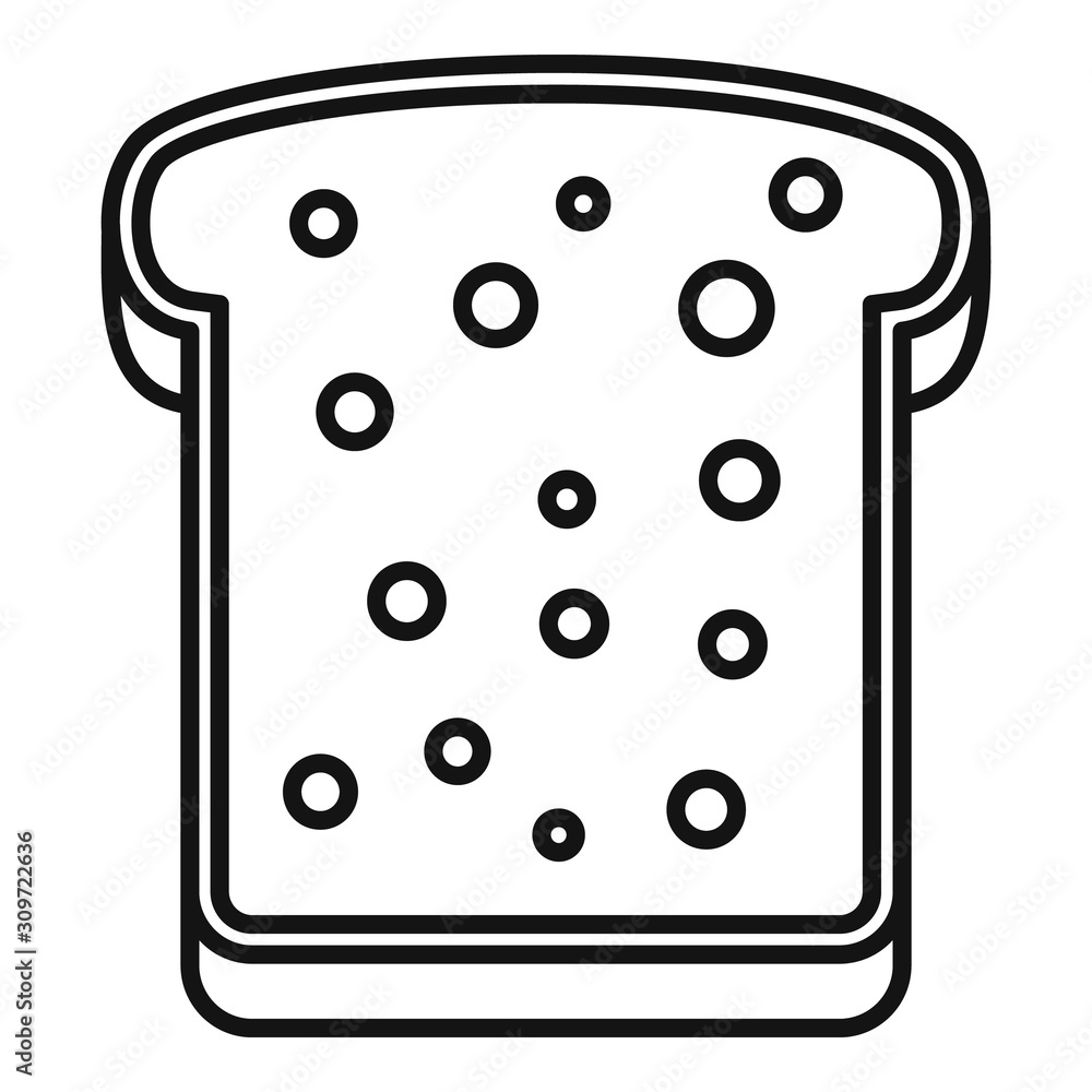 Poster tasty toast icon. outline tasty toast vector icon for web design isolated on white background