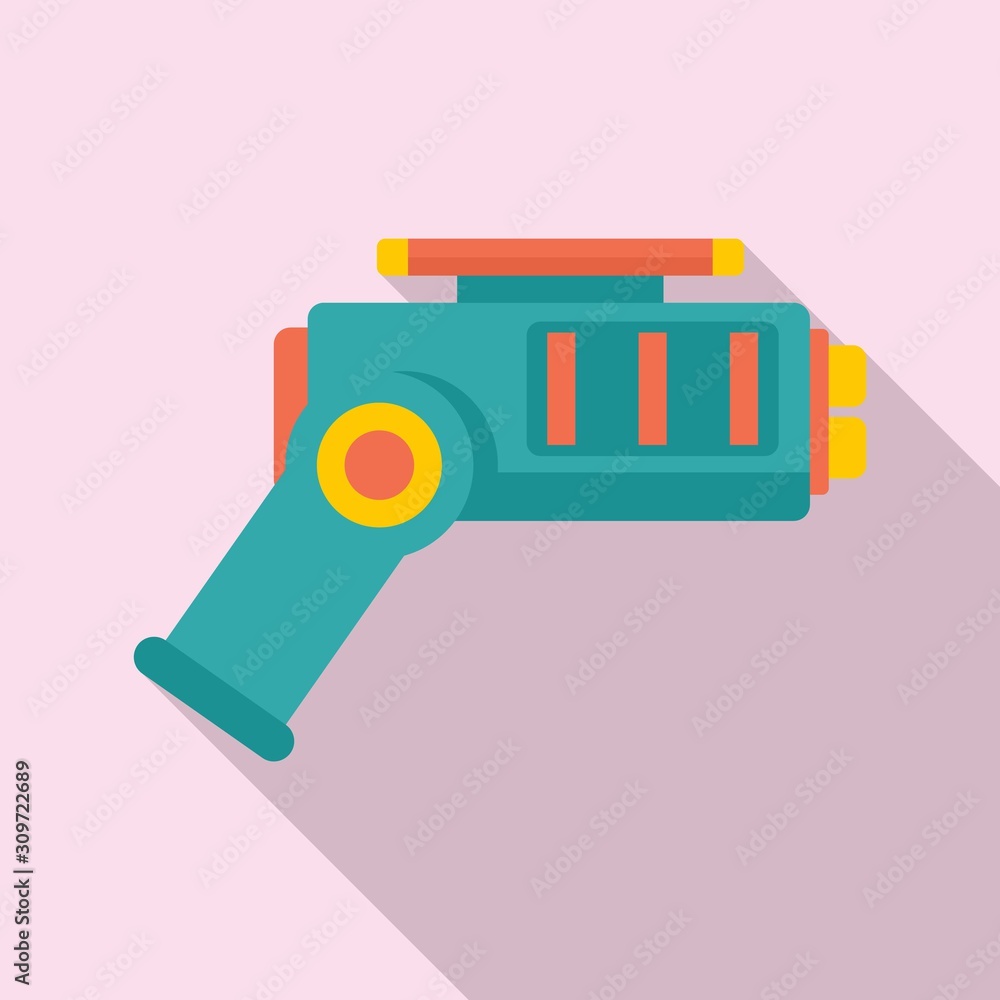 Poster phaser blaster icon. flat illustration of phaser blaster vector icon for web design