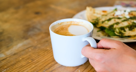 Breakfast concept background.