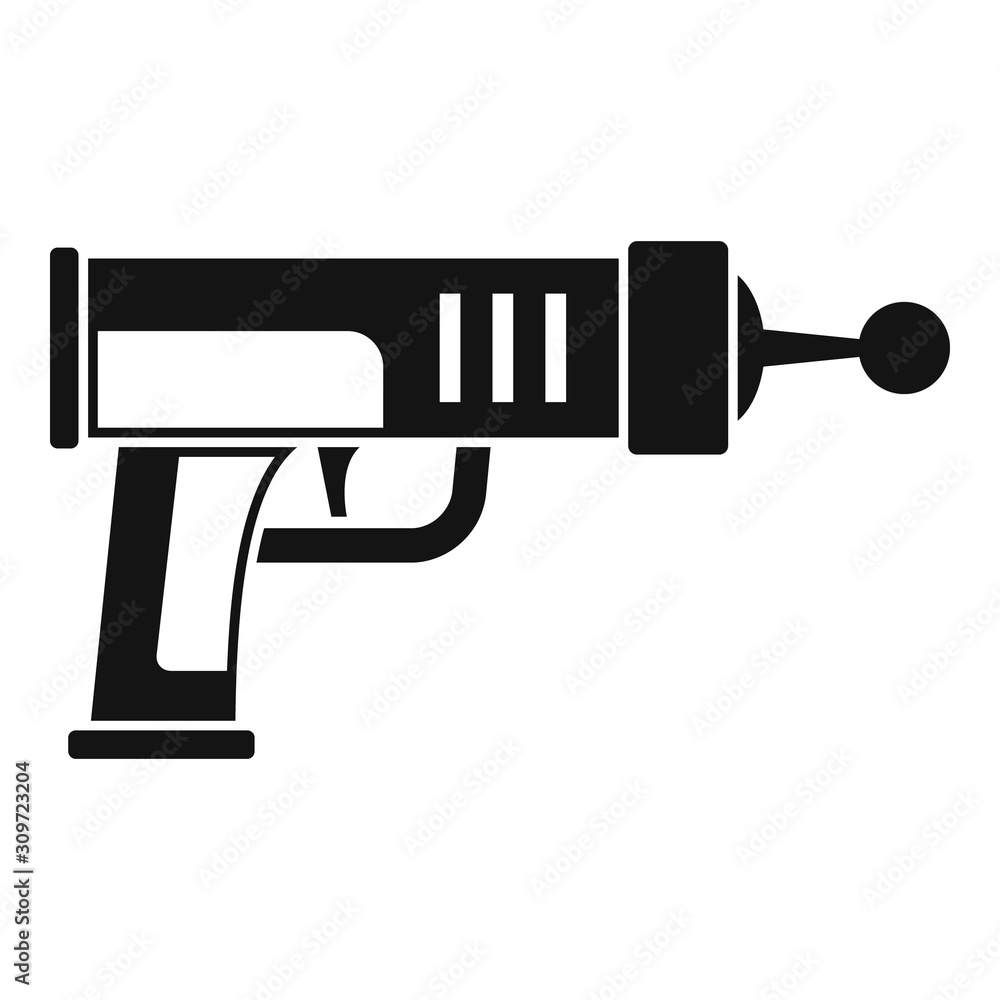 Poster future blaster icon. simple illustration of future blaster vector icon for web design isolated on wh