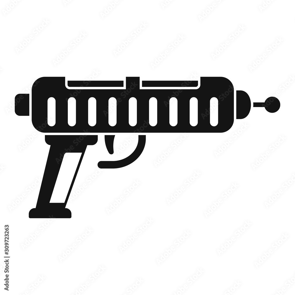 Poster retro blaster icon. simple illustration of retro blaster vector icon for web design isolated on whit