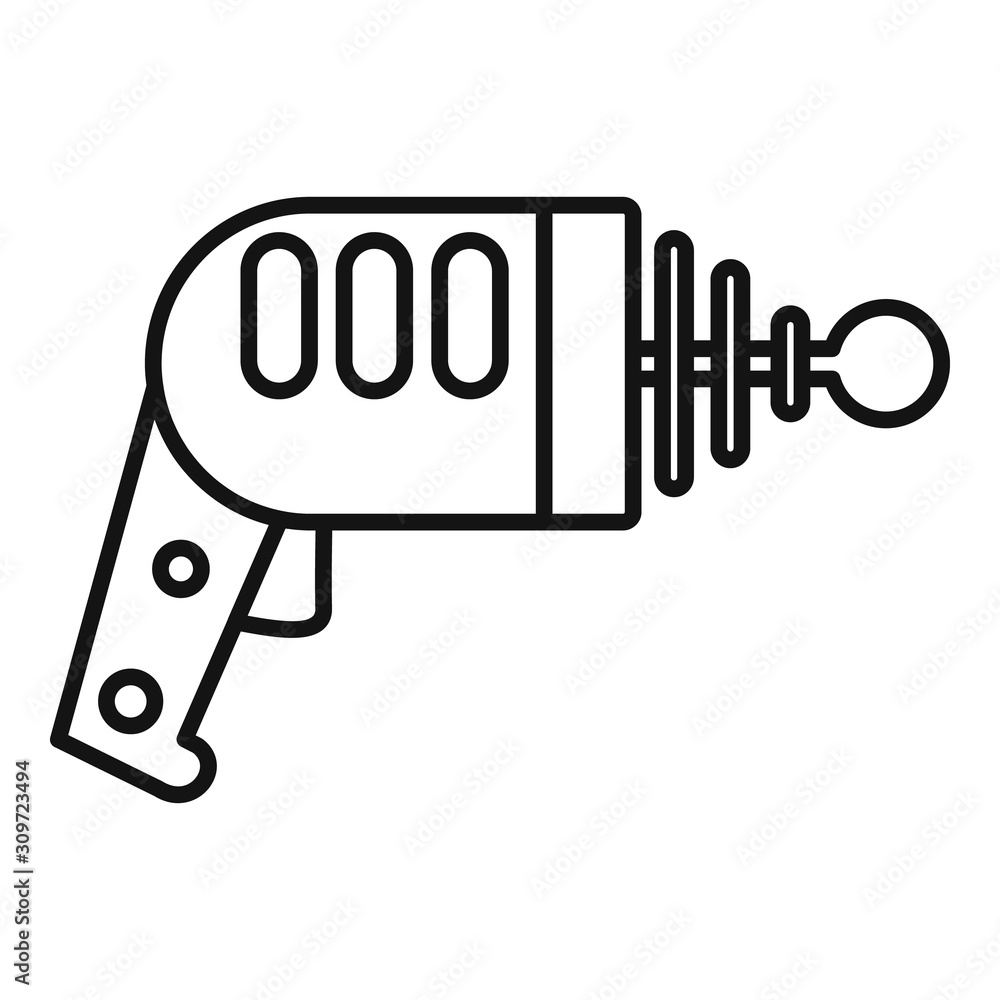 Poster space blaster icon. outline space blaster vector icon for web design isolated on white background