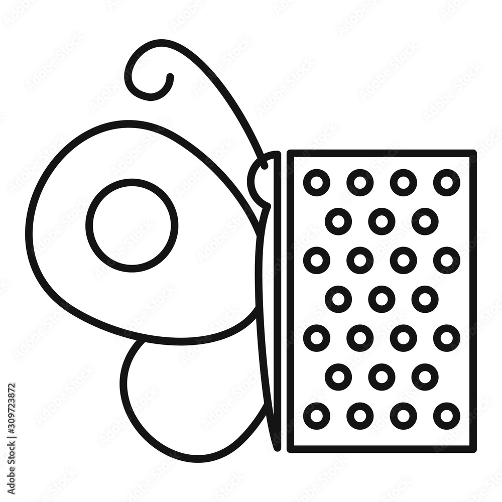 Poster butterfly fabric feature icon. outline butterfly fabric feature vector icon for web design isolated 