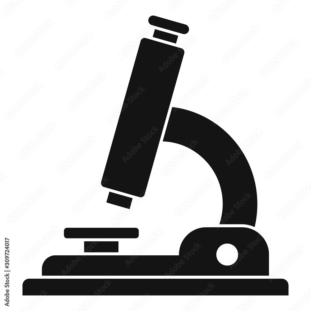 Poster microscope icon. simple illustration of microscope vector icon for web design isolated on white back