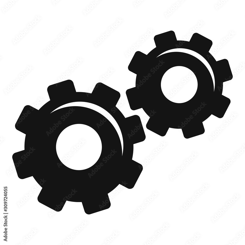 Poster physics gear system icon. simple illustration of physics gear system vector icon for web design isol