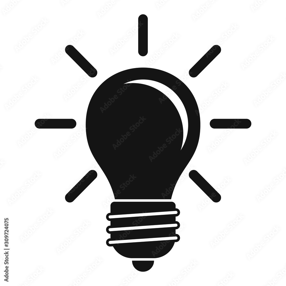 Poster physics bulb idea icon. simple illustration of physics bulb idea vector icon for web design isolated