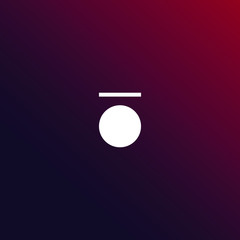 illustration of silhouette of lamp on black background