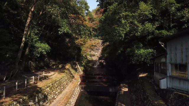 Eigenji Temple in Autumn, Slow Pan Shot 4k