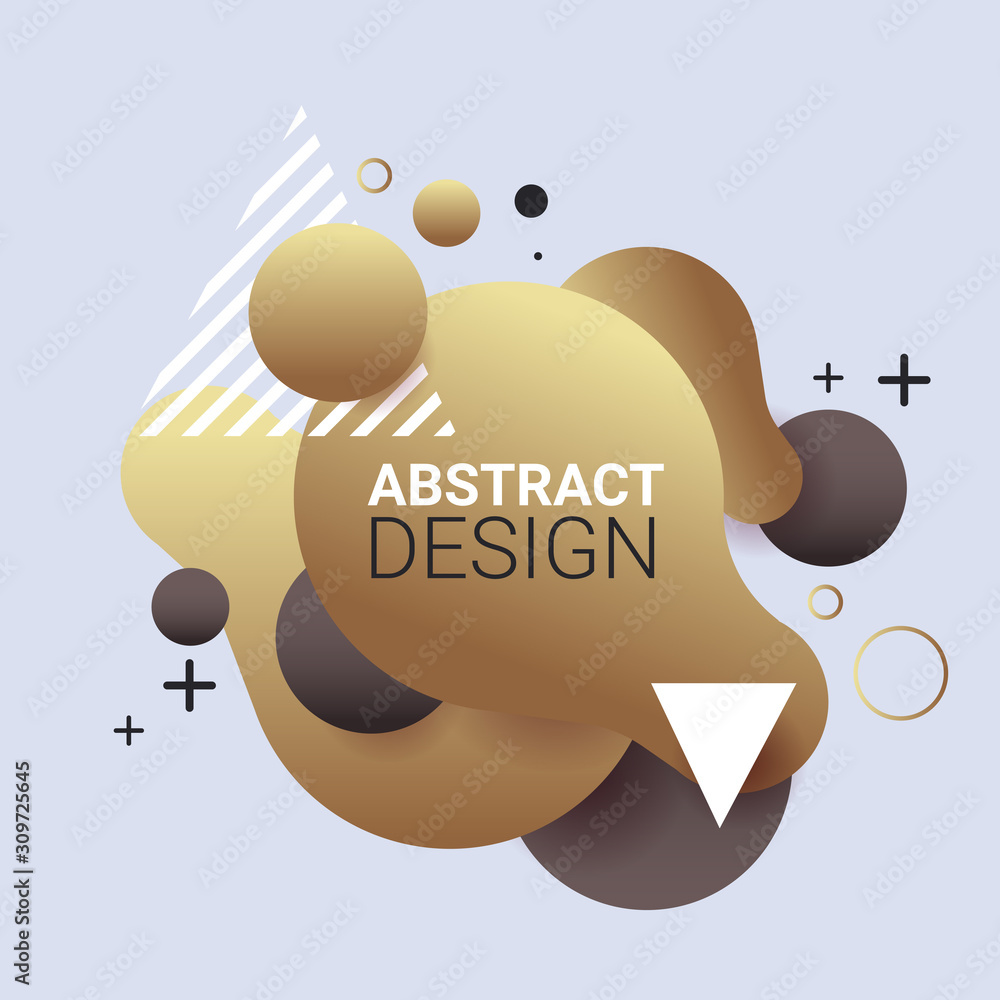 Poster dynamical colored form gradient abstract banner flowing liquid shape fluid color badge modern graphi