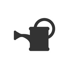 Water can icon in flat style. Irrigation garden vector illustration on white isolated background. Watering business concept.