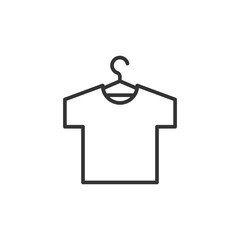 Tshirt icon in flat style. Casual clothes vector illustration on white isolated background. Polo wear business concept.