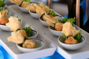 appetizers on table