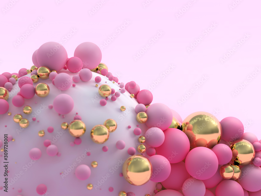 Poster abstract geometric background with shapes. 3d