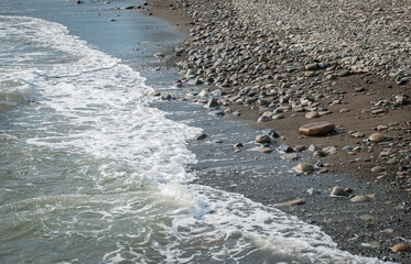 Sea, rocks, waves, water, spray