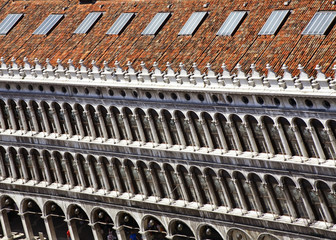 Procuratie at square of St. Mark in Venice. Region Veneto. Italy
