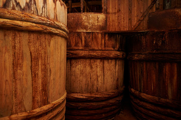 Japanese traditional soy sauce factory 