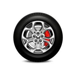 Obraz premium Wheel Brake System Composition