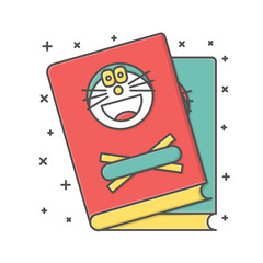 comic icon illustration for new year activity
