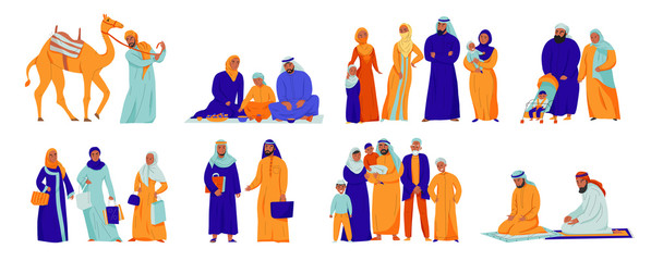 Isolated Arabs Icon Set