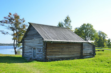 Kizhi, Karelia, Russian North. Water mill of Stafeev from the tract Birch Selga 1875 year built