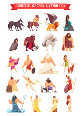Greek Gods Mythical Creatures Set