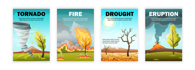 Natural Calamities Posters Set