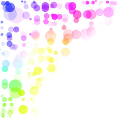 Bubbles Circle Dots Unique Colorful Bright Vector Background