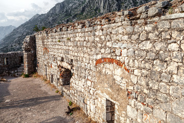 view of the fortress wall, Kotor, Montenegro