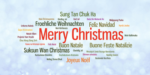 Merry Christmas various languages greetings © PaulPaladin