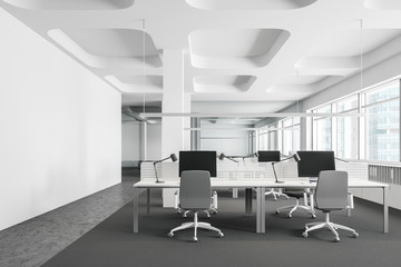 Modern white open space office interior