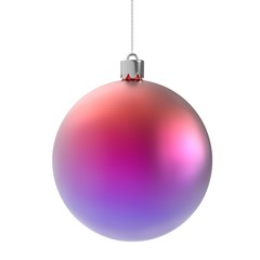 gradient christmas ball isolated on white background