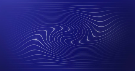 Simple, distorted and wavy horizontal lines on dark blue (Phantom Blue) background. DCI 4K resolution.