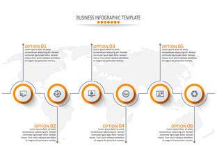 Abstract 3D Paper Infographics. Business template .Vector illustration
