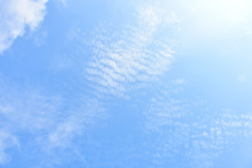 Blue sky white cloud white background. Beautiful sky and clouds in the afternoon.