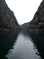 cliffs above the lake