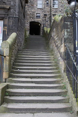 Stairs. Abstract steps. Stairs in the city. Stone staircase