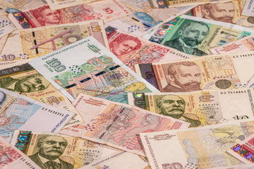 Bulgarian lev banknotes, BGN. Bulgaria, BG