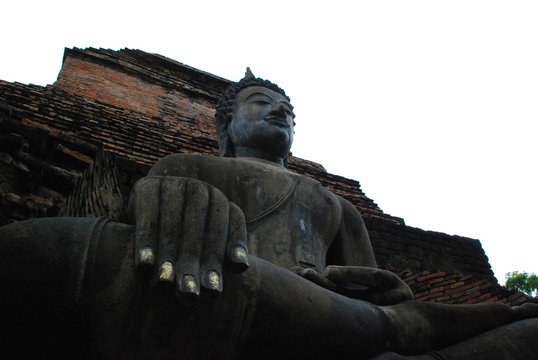 buddha image in sukhothai historycal park.