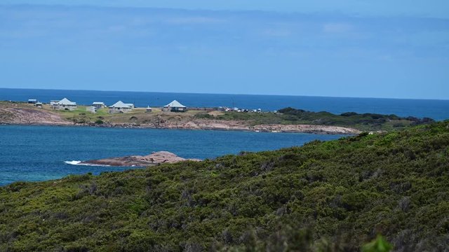 Cape Leeuwin Lighthouse, located on the headland of Cape Leeuwin, the most south-westerly point on the mainland of the Australian Continent in the state of Western Australia. 