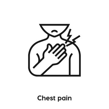 chest pain icon vector. Heartbrake icon vector symbol illustration. Modern simple vector icon for your design. Heart attack icon vector	