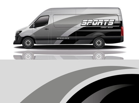 Van Car Decal Wrap Design Vector