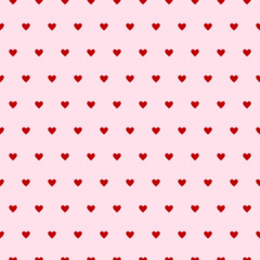 Hearts seamless pattern. Pink vector background with heart. Love template for walentines day or wedding. Print or web flat design.